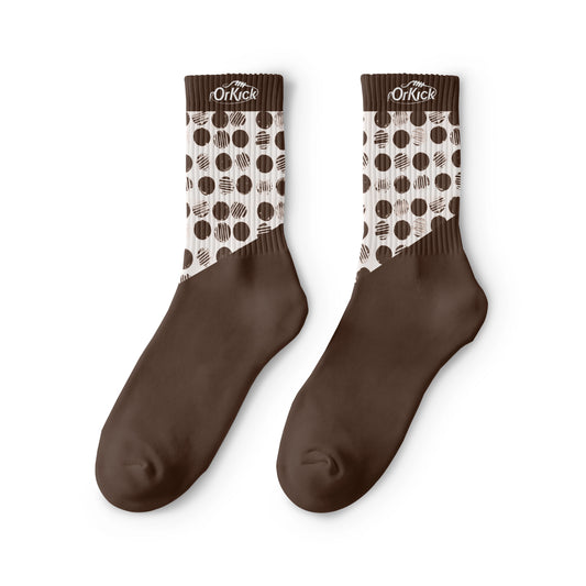 Brown circle Orkick socks